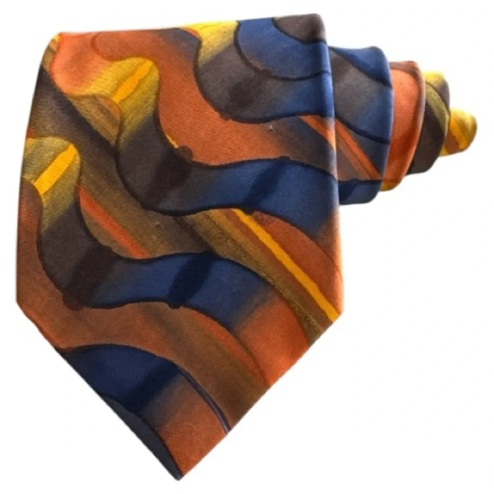 Hardy Amies London Silk Vintage Abstract Men's Tie